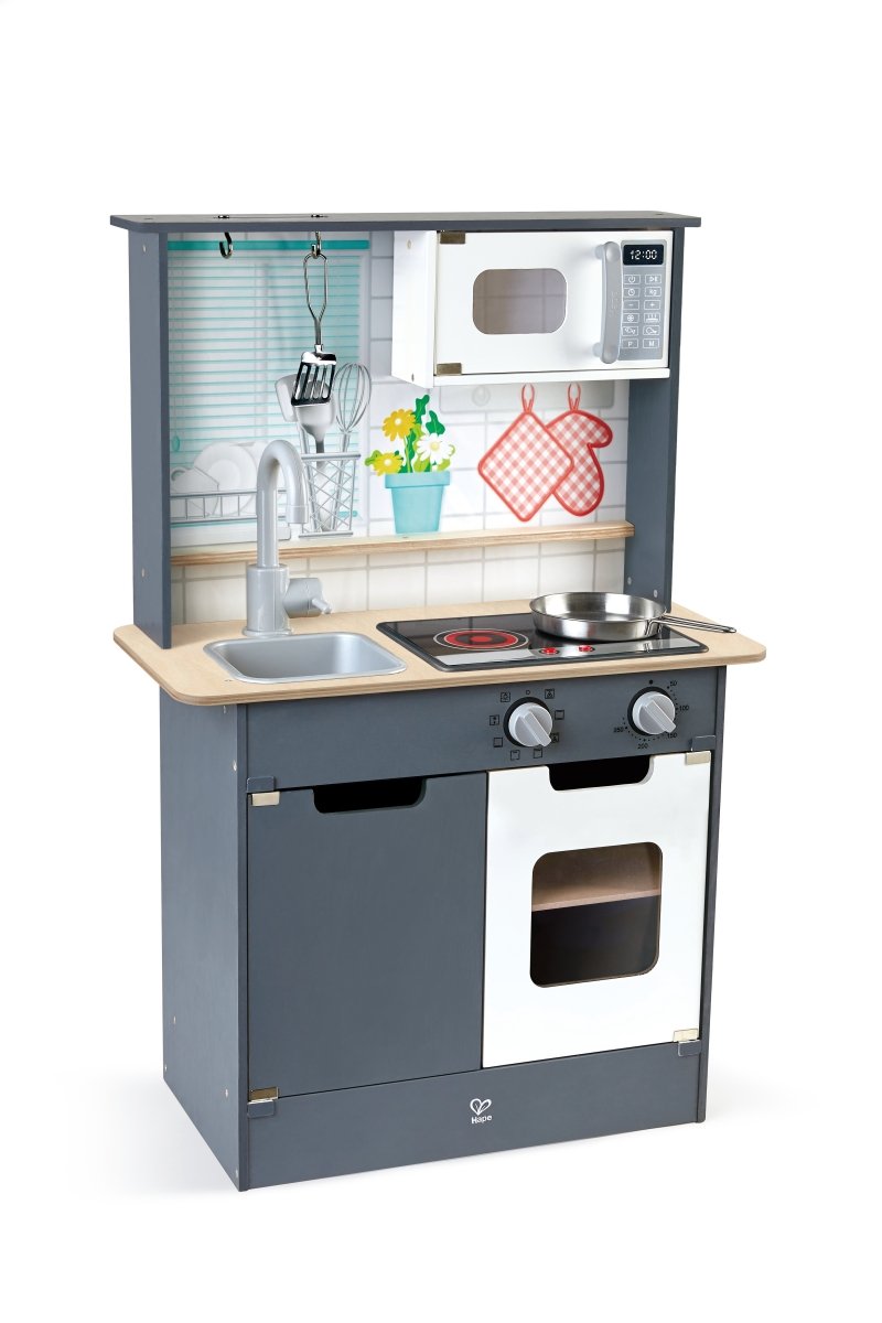 Hape Kitchen with Light and Sound / Grey - Premium for Kids in Qatar | Toysaro.com