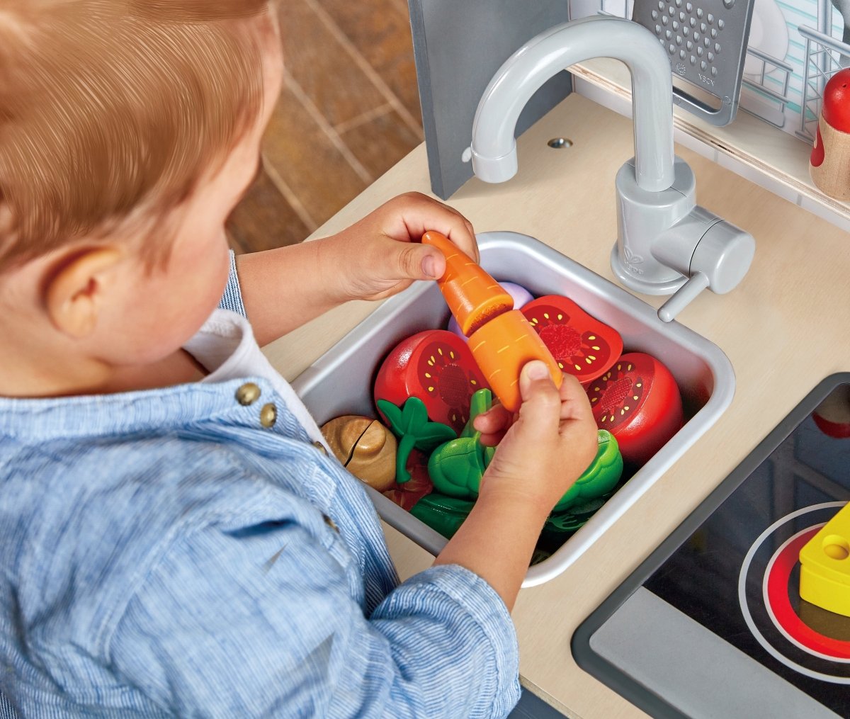 Hape Kitchen with Light and Sound / Grey - Premium for Kids in Qatar | Toysaro.com