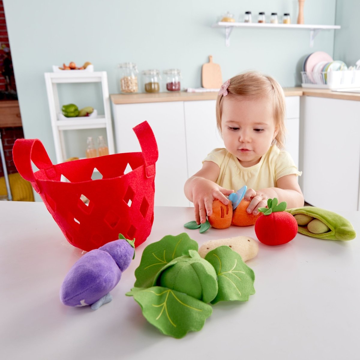 Hape Toddler Vegetable Basket Kitchen & Food Playset - Premium for Kids in Qatar | Toysaro.com