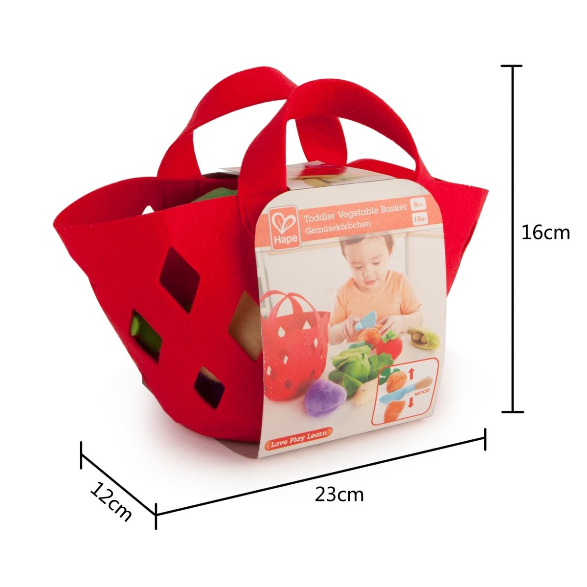 Hape Toddler Vegetable Basket Kitchen & Food Playset - Premium for Kids in Qatar | Toysaro.com