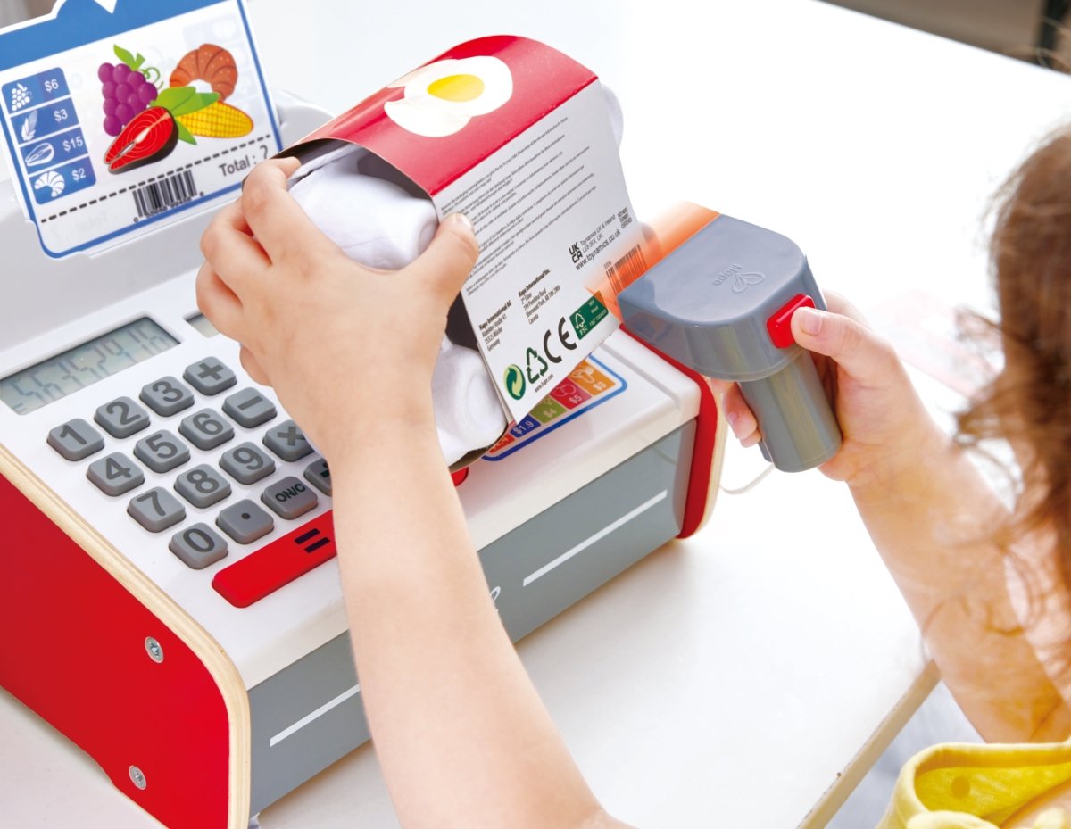 Hape Beep ’n’ Buy Toy Cash Register Kitchen Playset - Premium for Kids in Qatar | Toysaro.com