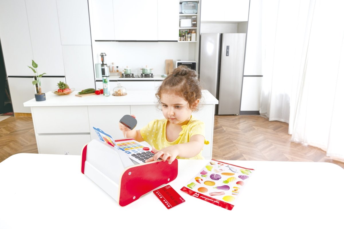 Hape Beep ’n’ Buy Toy Cash Register Kitchen Playset - Premium for Kids in Qatar | Toysaro.com