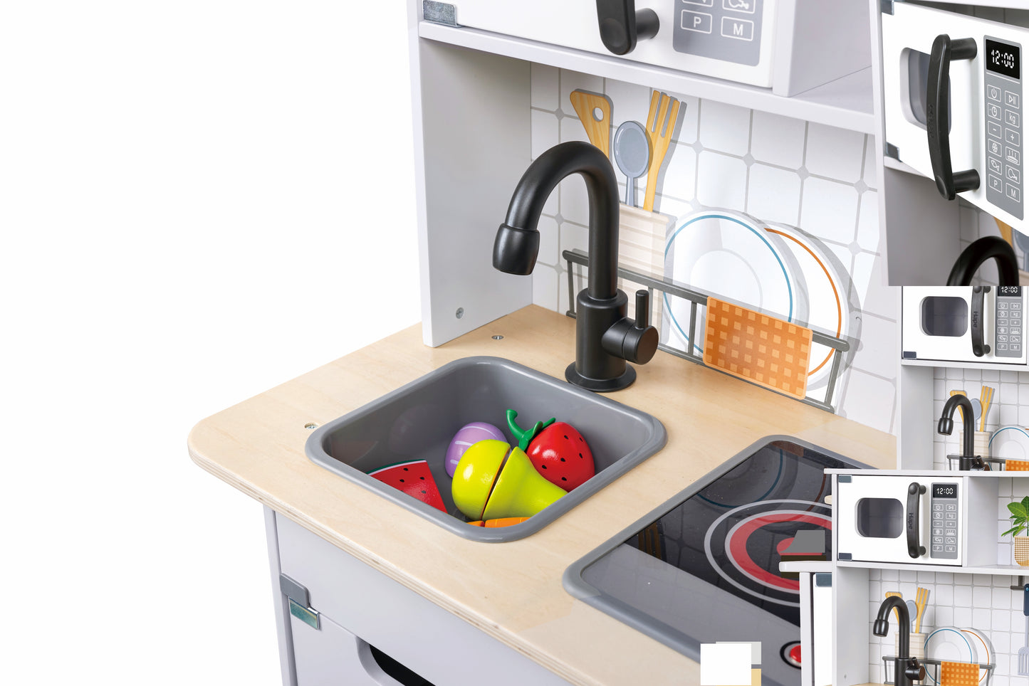 Hape Kitchen Playset Light and Sound with Accessories 5pcs