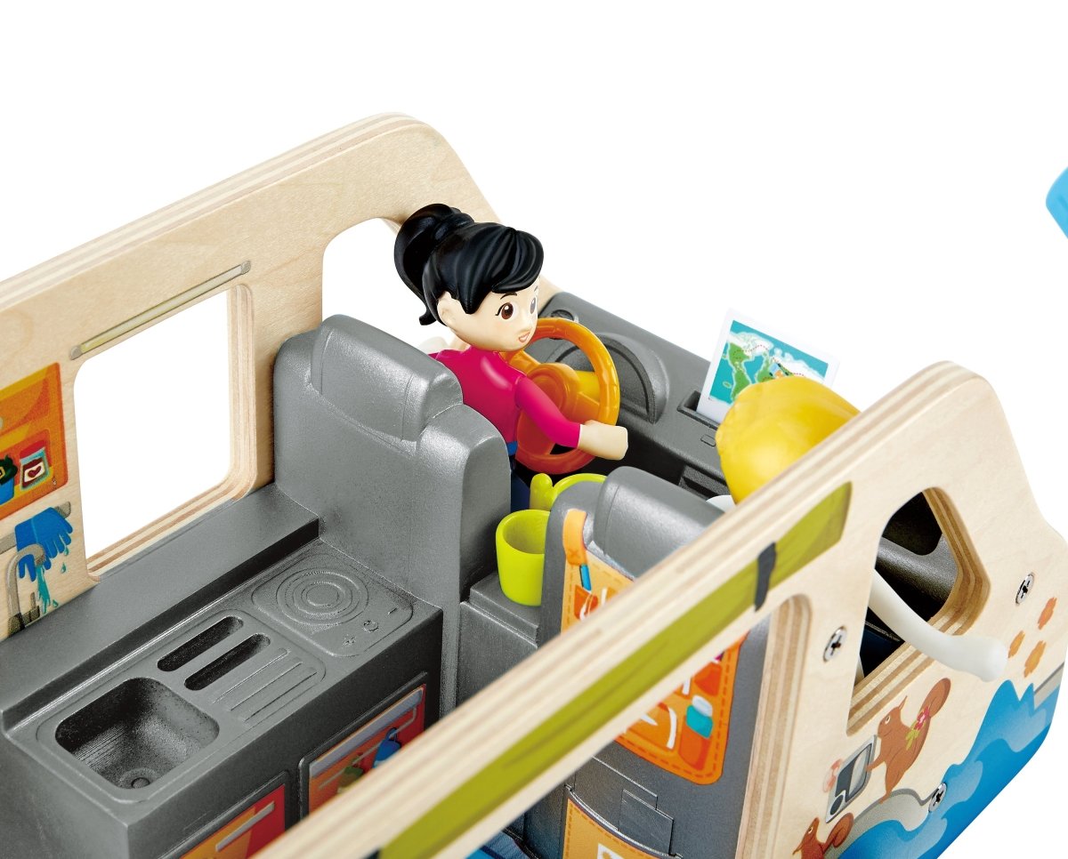 Hape Adventure Wooden Van Playset - 23pcs - Premium for Kids in Qatar | Toysaro.com