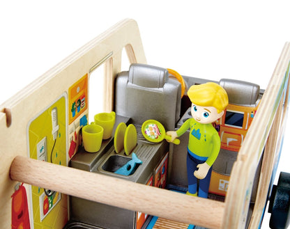 Hape Adventure Wooden Van Playset - 23pcs - Premium for Kids in Qatar | Toysaro.com