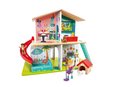 Hape - Rock & Slide Wooden Playhouse With Sound Effects - Premium for Kids in Qatar | Toysaro.com