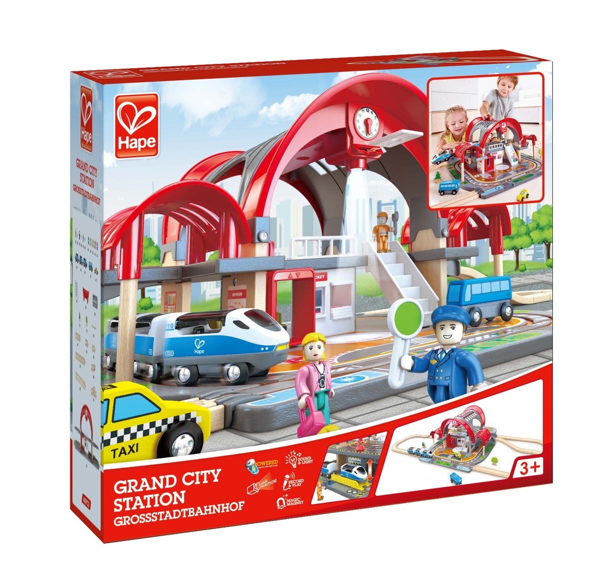 Hape Grand City Station Wooden Railway Set - Premium for Kids in Qatar | Toysaro.com