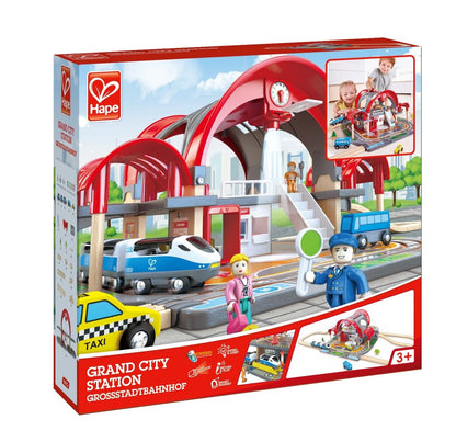 Hape Grand City Station Wooden Railway Set - Premium for Kids in Qatar | Toysaro.com