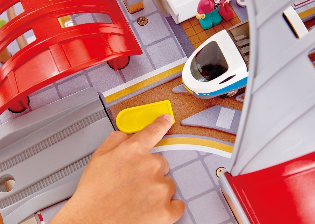 Hape Grand City Station Wooden Railway Set - Premium for Kids in Qatar | Toysaro.com