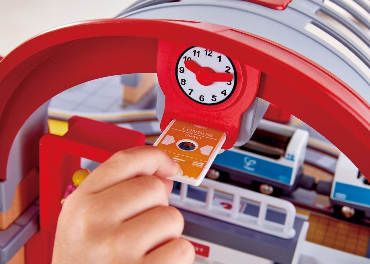 Hape Grand City Station Wooden Railway Set - Premium for Kids in Qatar | Toysaro.com