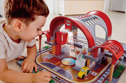 Hape Grand City Station Wooden Railway Set - Premium for Kids in Qatar | Toysaro.com