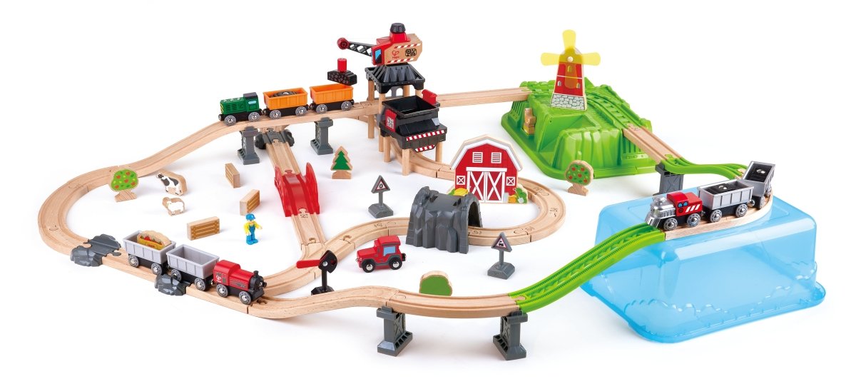 Countryside Train Bucket Railway Set - 41 Pieces - Premium for Kids in Qatar | Toysaro.com