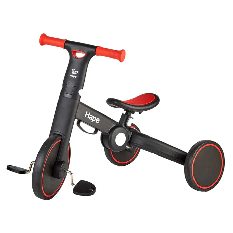 Hape Double-fun Transforming Rider Balance Bike & Tricycle Red 18M+