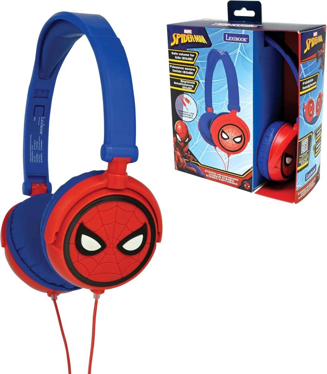 SPIDERMAN STEREO WIRED FOLDABLE HEADPHONE - Premium for Kids in Qatar | Toysaro.com