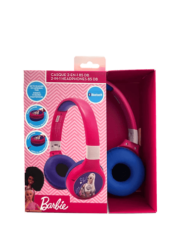 BARBIE 2 IN 1 BLUETOOTH® AND WIRED COMFORT FOLDABLE HEADPHONE - Premium for Kids in Qatar | Toysaro.com