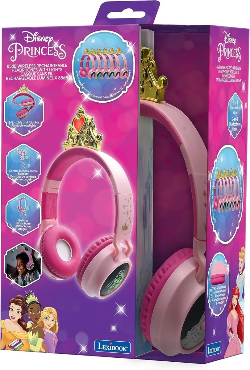 PRINCESS BLUETOOTH/WIRED FOLDABLE HEADPHONES - Premium for Kids in Qatar | Toysaro.com