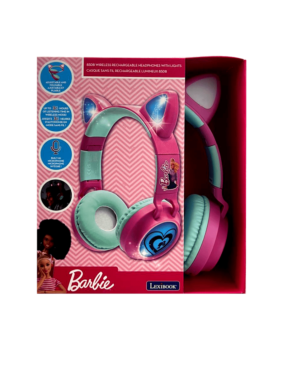 BARBIE WIRELESS RECHARGEABLE HEADPHONES W/LIGHT - Premium for Kids in Qatar | Toysaro.com