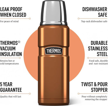THERMOS - STAINLESS KING TRAVEL MUG 470 ML, COPPER - Premium for Kids in Qatar | Toysaro.com