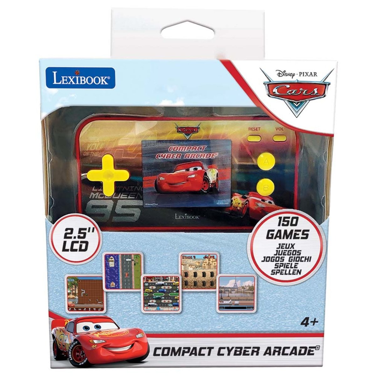 CARS HANDHELD CONSOLE COMPACT CYBER ARCADE 2.5 INCH 150 GAMES - Premium for Kids in Qatar | Toysaro.com