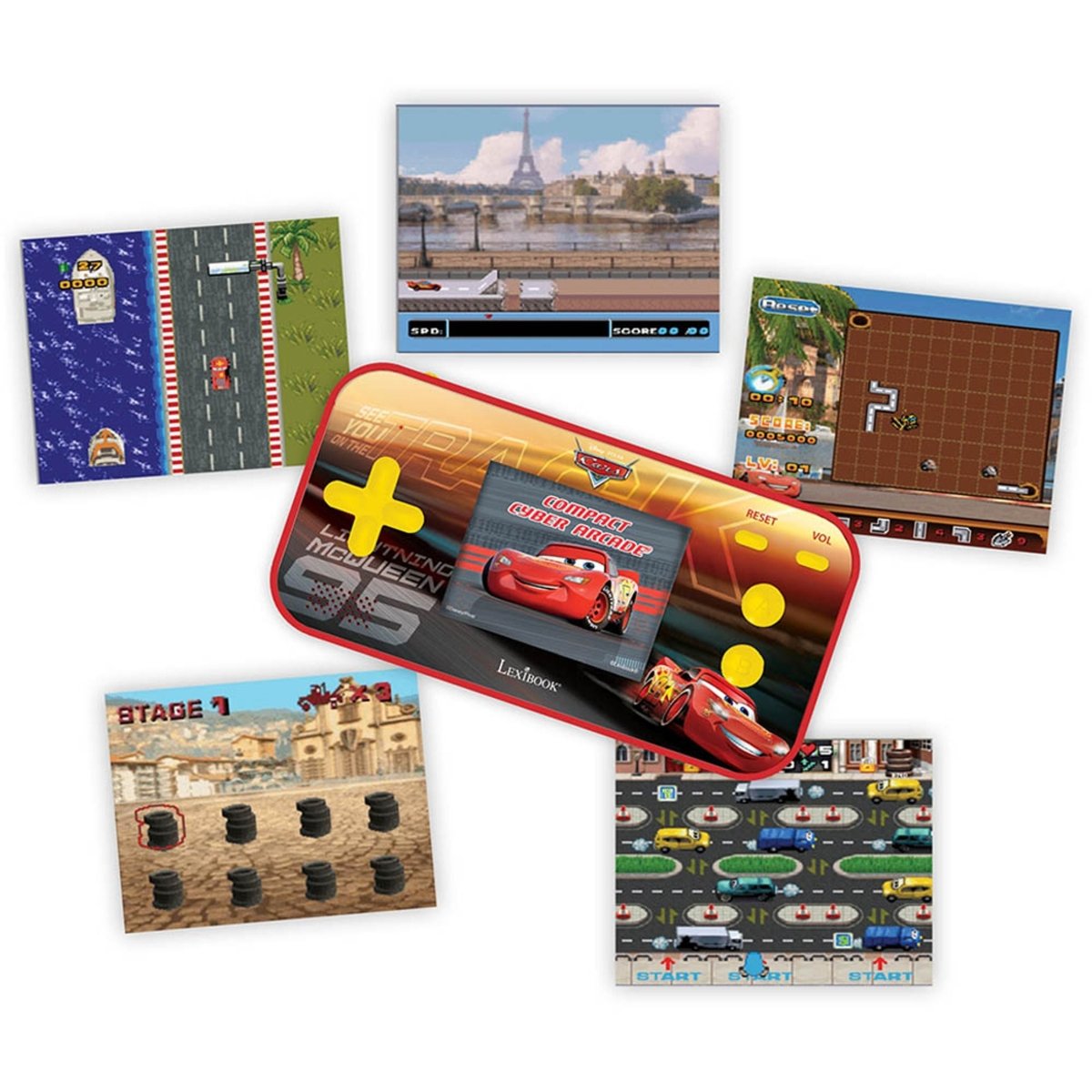 CARS HANDHELD CONSOLE COMPACT CYBER ARCADE 2.5 INCH 150 GAMES - Premium for Kids in Qatar | Toysaro.com