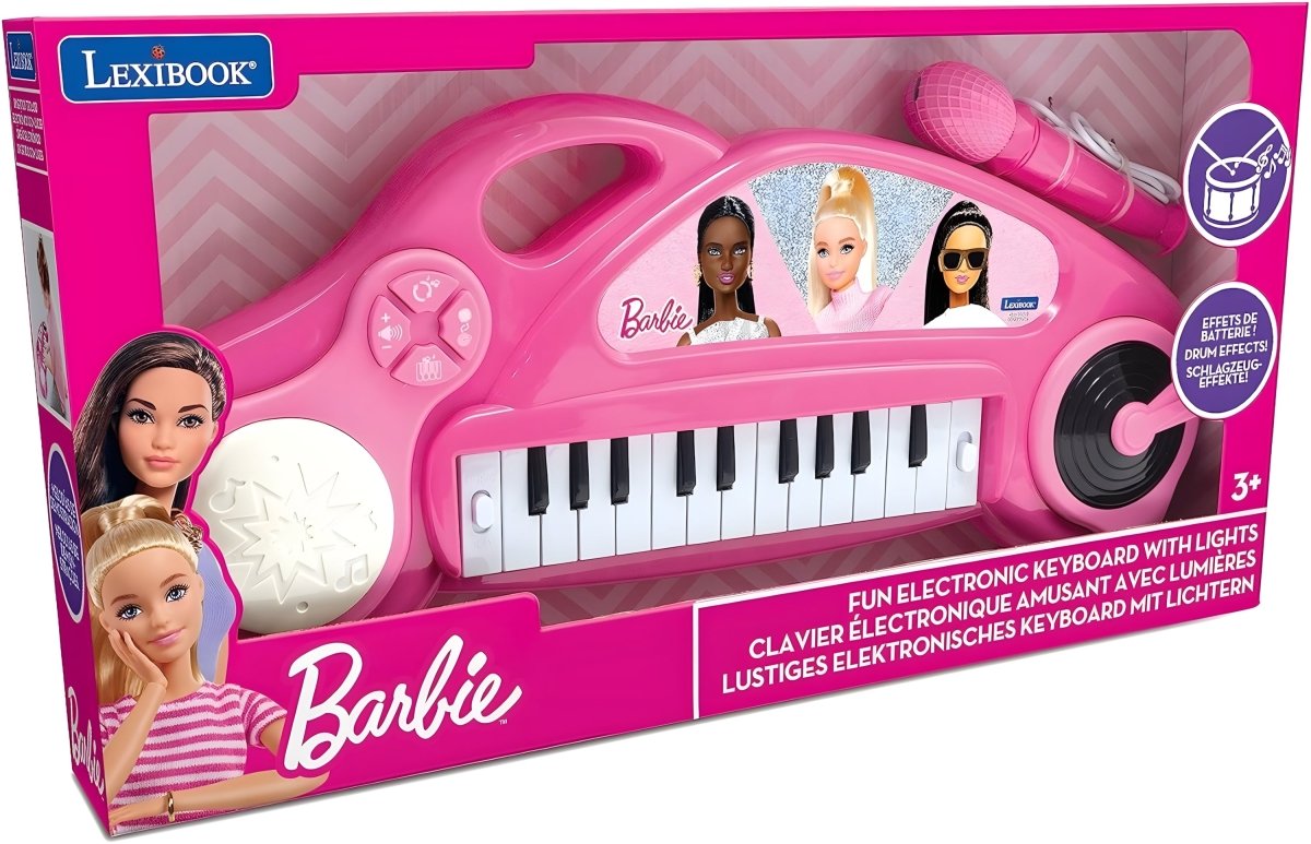 BARBIE ELECTRONIC PIANO KEYBOARD W/LIGHT AND MICROPHONE - Premium for Kids in Qatar | Toysaro.com