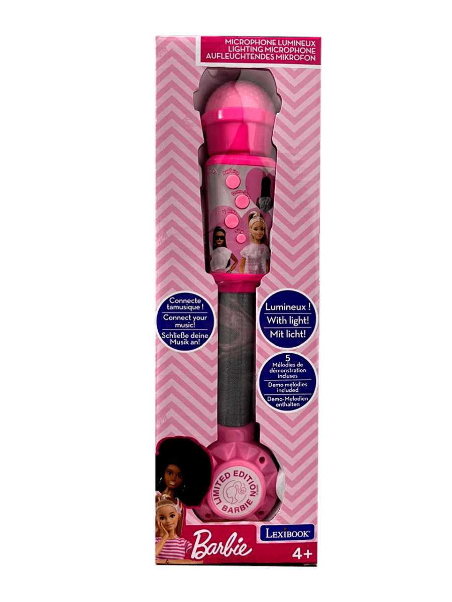 BARBIE LIGHTING MICROPHONE W/SPEAKER (AUX - IN) - Premium for Kids in Qatar | Toysaro.com