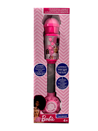 BARBIE LIGHTING MICROPHONE W/SPEAKER (AUX - IN) - Premium for Kids in Qatar | Toysaro.com