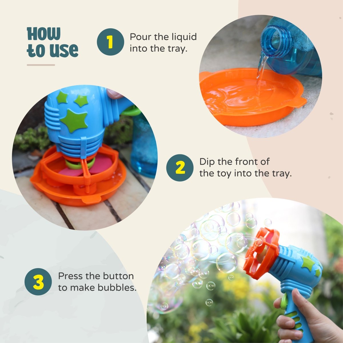 MOON BUBBLE STORM BUBBLE TOYS - BLUE GREEN - Premium for Kids in Qatar | Toysaro.com