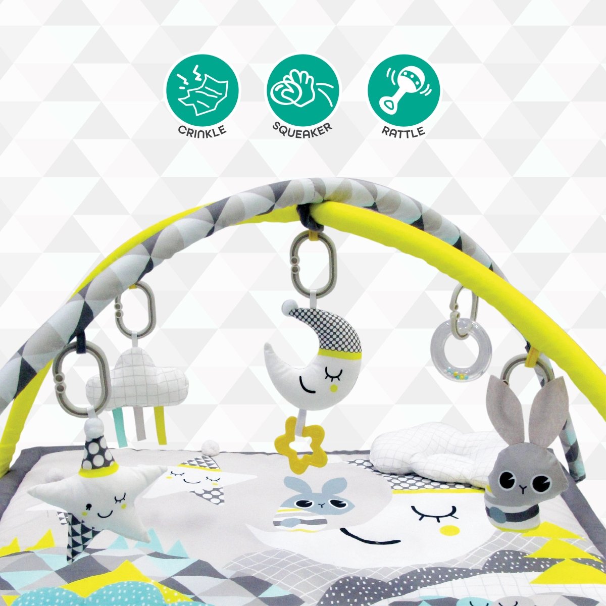 MOON A GOOD NIGHT PLAY MAT WITH PILLOW O MONTHSS +, BABY PLAYMAT & ACTIVITY GYM - Premium for Kids in Qatar | Toysaro.com