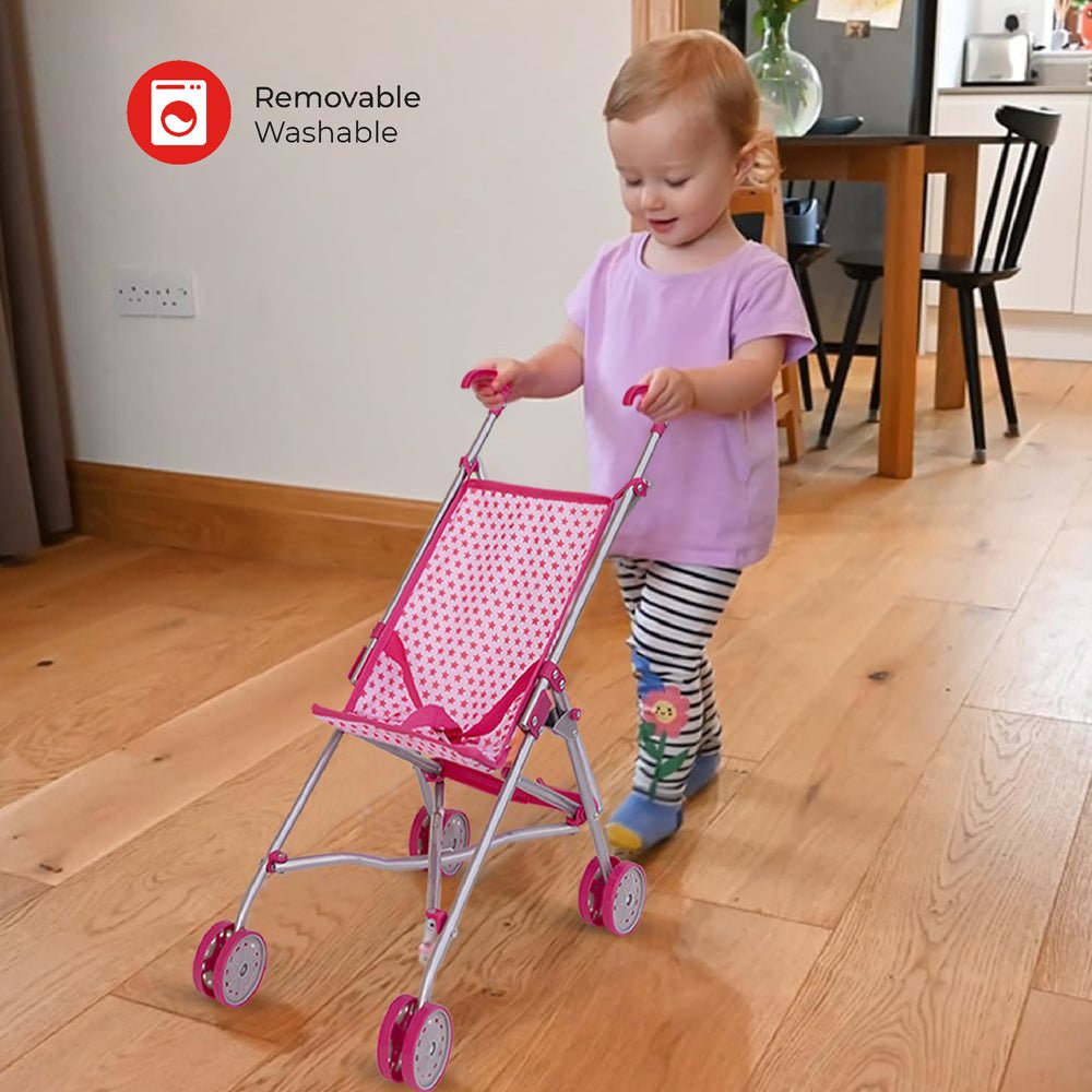 MOON BABY DOLL BUGGY - PRETEND TO PLAY - PINK - Premium for Kids in Qatar | Toysaro.com