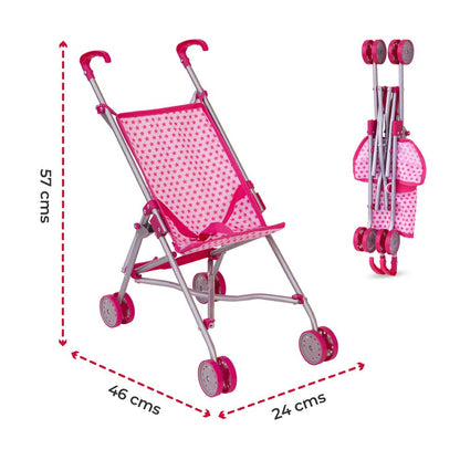 MOON BABY DOLL BUGGY - PRETEND TO PLAY - PINK - Premium for Kids in Qatar | Toysaro.com