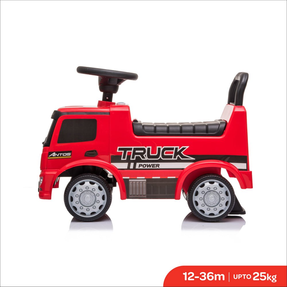 MOON MERCEDES BENZ TRUCK LICENSED - FOOT TO FLOOR RIDE ON FOR 12 TO 36 MONTHS - RED - Premium for Kids in Qatar | Toysaro.com
