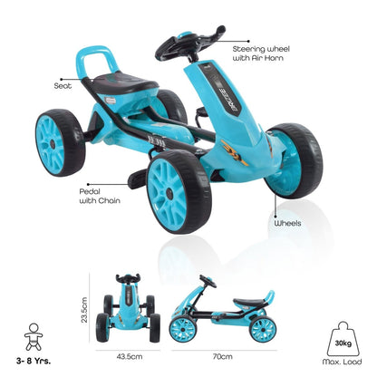 MOON BRIZEE BABY GO KART - BLUE - Premium for Kids in Qatar | Toysaro.com