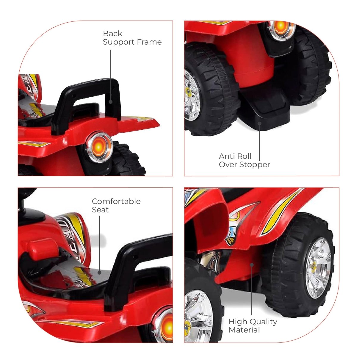 MOON BLAZE QUAD BIKE - RED - Premium for Kids in Qatar | Toysaro.com