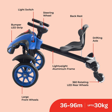 MOON DRIFT CAR - BLUE - Premium for Kids in Qatar | Toysaro.com