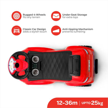 MOON ZIPPY BABY SPORTS CAR, RED - Premium for Kids in Qatar | Toysaro.com