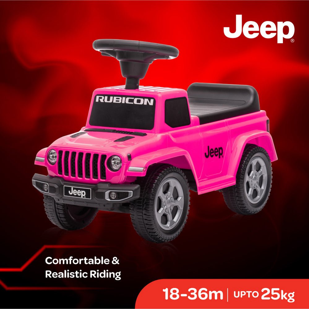Moon pink ride-on jeep for kids 18–36 months – anti-tipping feature, safe and fun ride-on toy for boys and girls