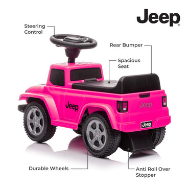 Moon pink ride-on jeep for kids 18–36 months – anti-tipping feature, safe and fun ride-on toy for boys and girls