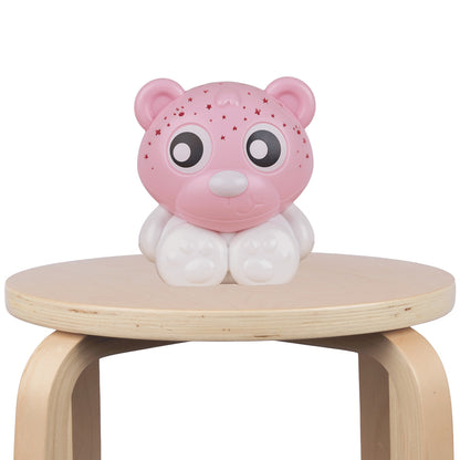 playgro Goodnight Bear Night Light and Projector (Pink and White)