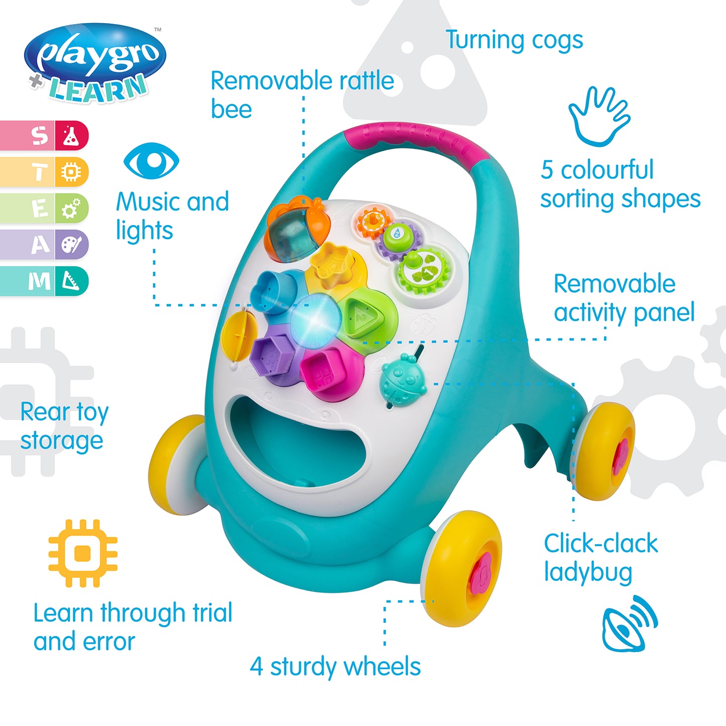 playgro Sensory Explorer Music and Lights Activity Walker
