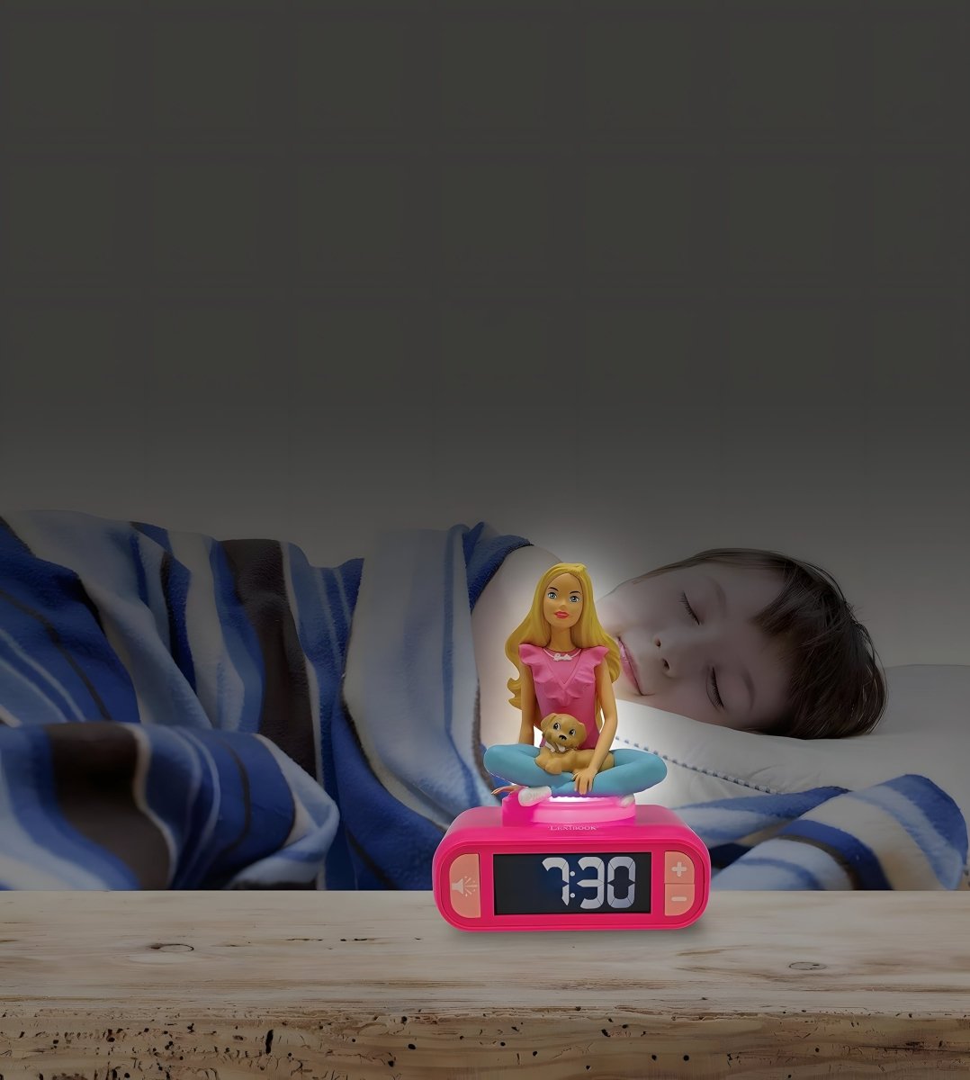 BARBIE DIGITAL3D ALARM CLOCK W/NNIGHT LIGHT AND SOUND EFFECTS - Premium for Kids in Qatar | Toysaro.com