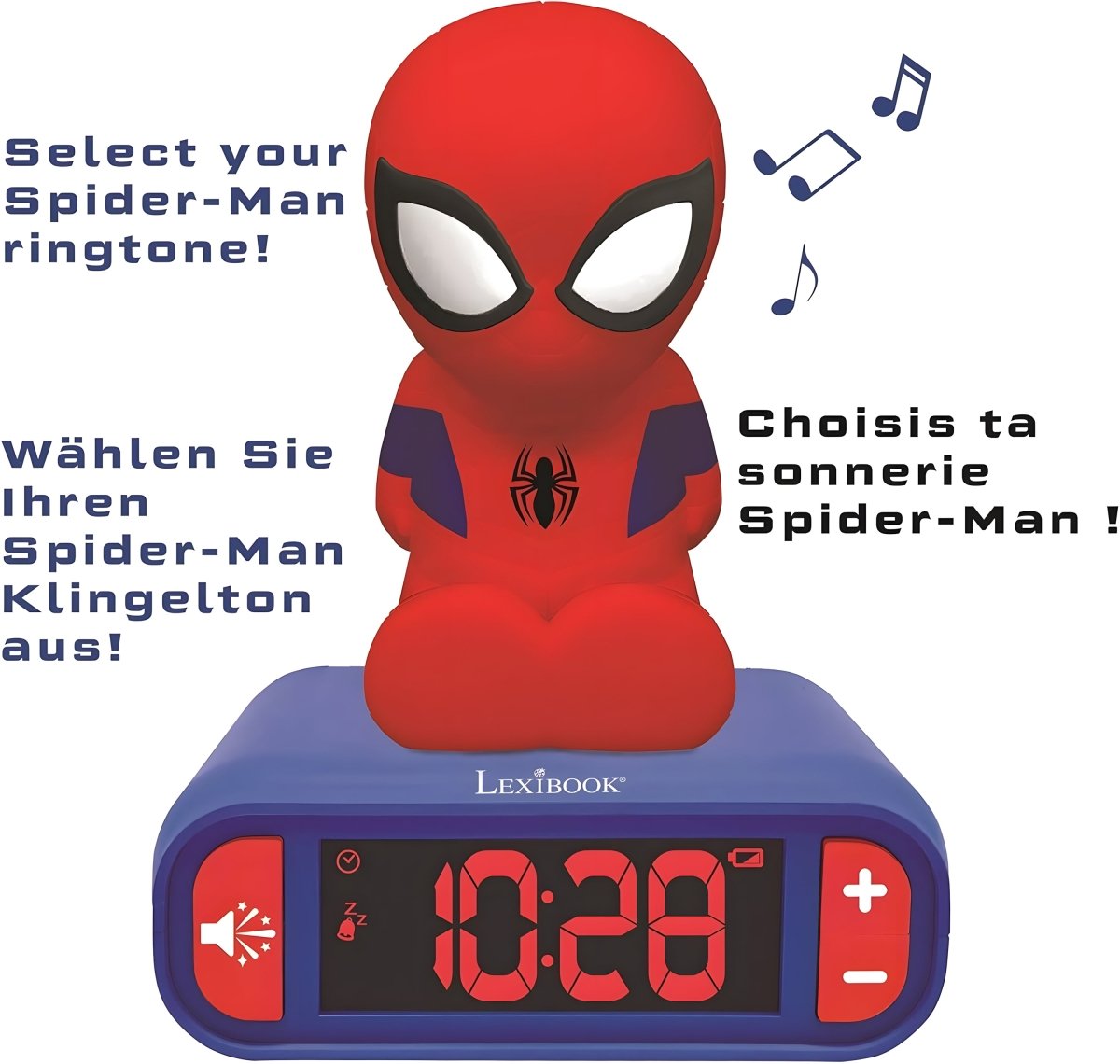 SPIDERMAN ALARM CLOCK WITH NIGHT LIGHT 3D DESIGN - Premium for Kids in Qatar | Toysaro.com