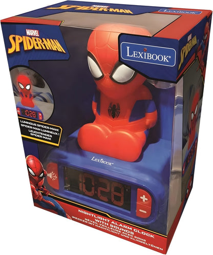 SPIDERMAN ALARM CLOCK WITH NIGHT LIGHT 3D DESIGN - Premium for Kids in Qatar | Toysaro.com