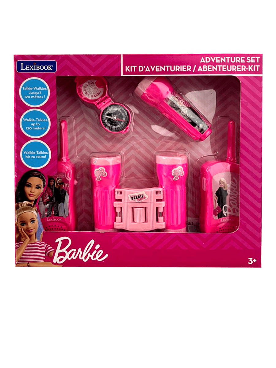 BARBIE ADVENTURE SET W/WALKIE TALKIE120M, BINOCULARS AND COMPASS - Premium for Kids in Qatar | Toysaro.com