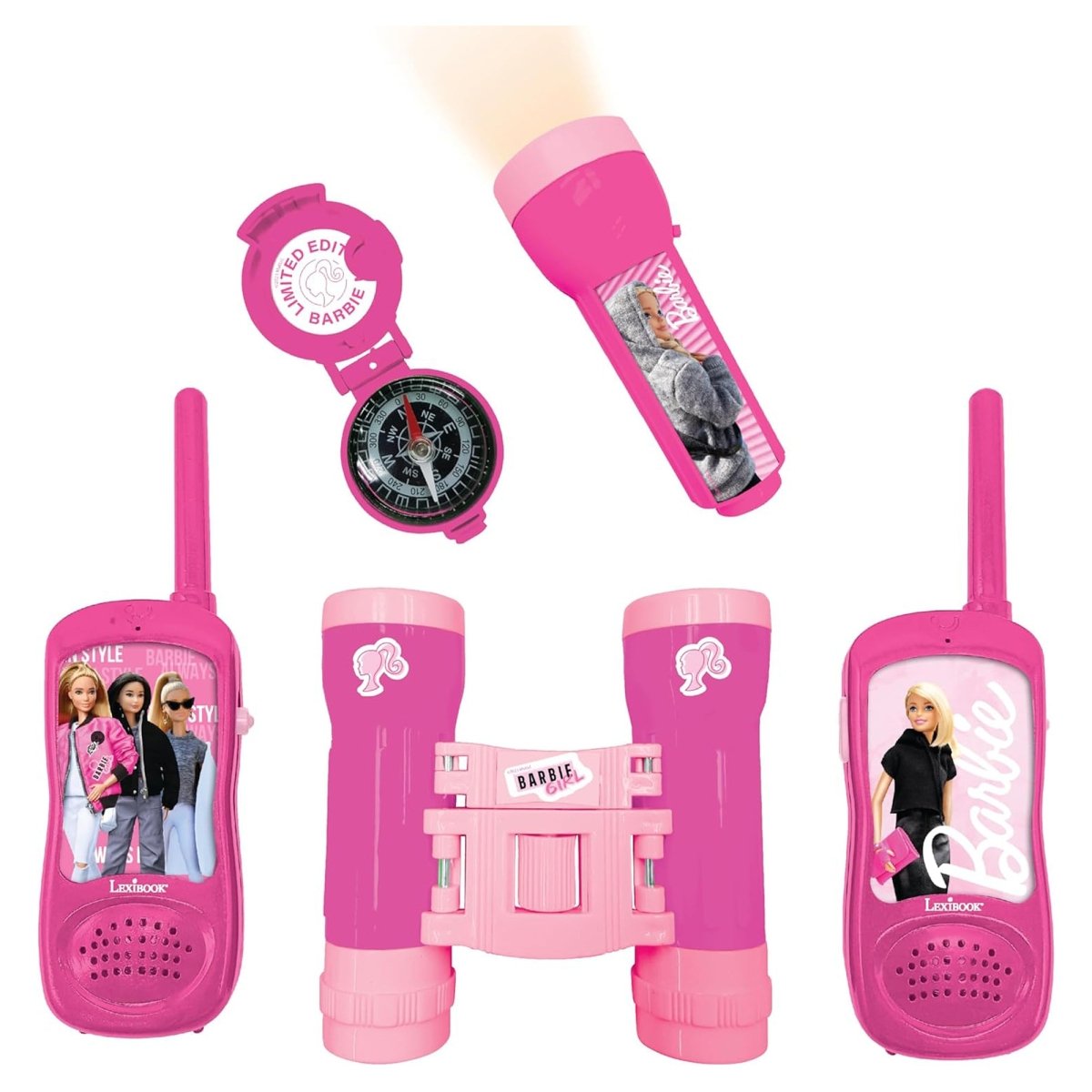 BARBIE ADVENTURE SET W/WALKIE TALKIE120M, BINOCULARS AND COMPASS - Premium for Kids in Qatar | Toysaro.com