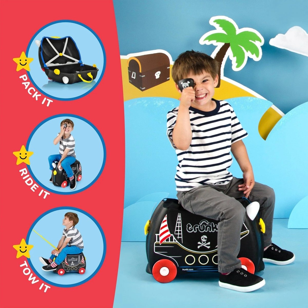 TRUNKI - PEDRO THE PIRATE SHIP - Premium for Kids in Qatar | Toysaro.com