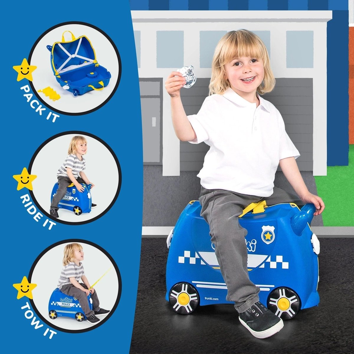 TRUNKI - PERCY THE POLICE CAR - Premium for Kids in Qatar | Toysaro.com