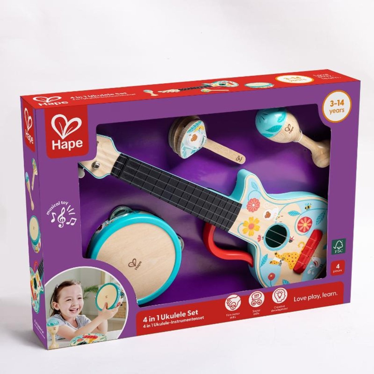 4 in 1 Ukulele Set - Premium for Kids in Qatar | Toysaro.com
