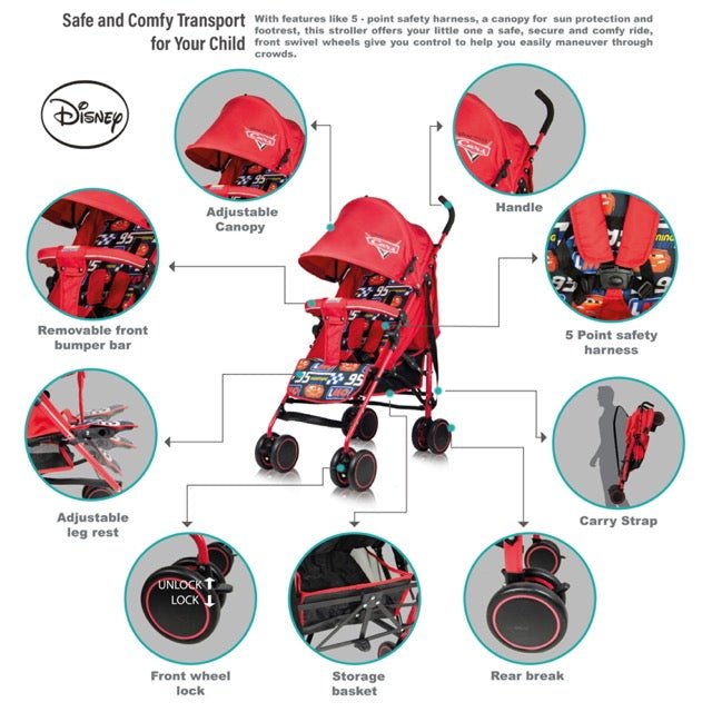 BABY STROLLER - CARS TC STROLLER COLLECTIONS - Premium for Kids in Qatar | Toysaro.com