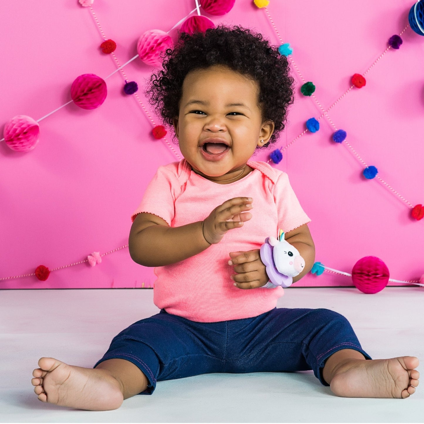 Bright Starts™Rattle & Teethe Wrist Pals™ Toy - Unicorn & Llama - Premium for Kids in Qatar | Toysaro.com